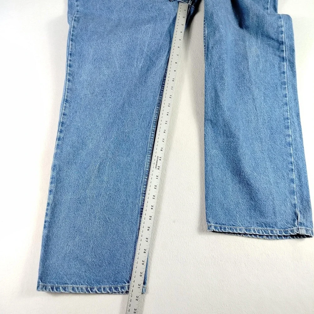 Carhartt‎ Jeans Mens 46x32 Blue Denim Relaxed Fit B19DST Straight Leg Workwear